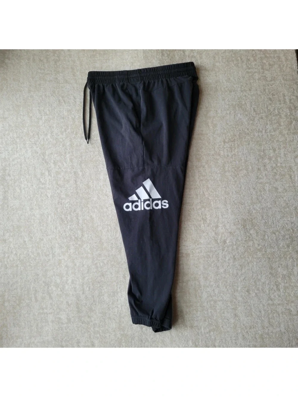 Adidas Essential Sweatpants Mens Large Black Pockets Reg Fit Drawstring Jogger